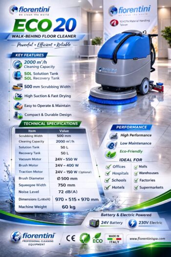 Industrial Walk behind Floor Scrubber Machine ECO 20